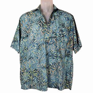 Pete Huntington Bali Handcrafted Batik 100% Cotton Cabana Shirt Good Cond - Med